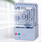 820 Mini Desktop USB Charging Fan Handheld Portable Dormitory Square Small Fan, 820 (Milk White), 820 (Coral Pink), 820 (Forest Green), 820 (Sky Blue)