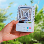820 Mini Desktop USB Charging Fan Handheld Portable Dormitory Square Small Fan, 820 (Milk White), 820 (Coral Pink), 820 (Forest Green), 820 (Sky Blue)