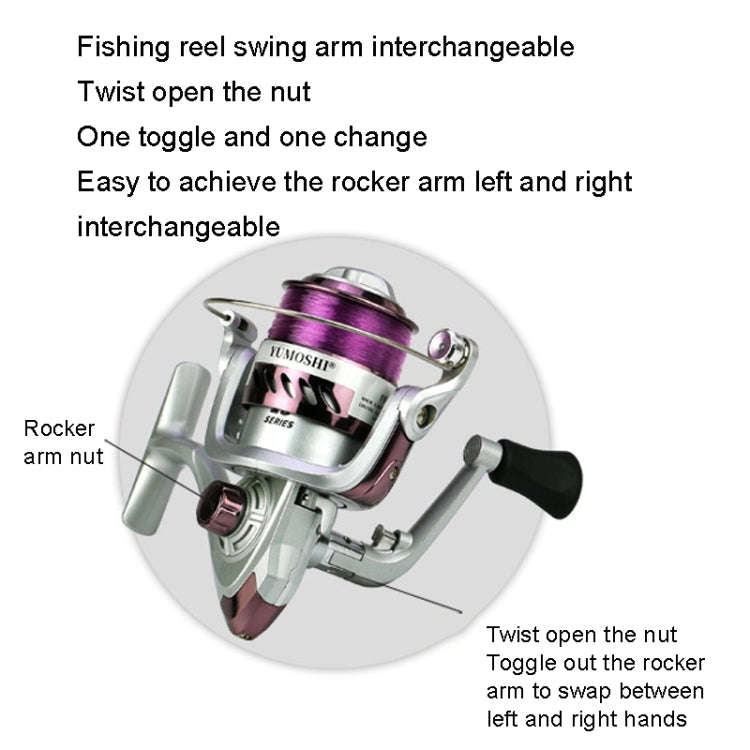 YUMOSHI YK Series Plastic Plating Fishing Line Reel, YK2000, YK3000, YK4000, YK5000, YK6000, YK7000