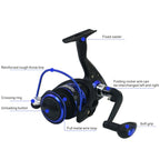Fishing Reel Spinning Strong Metal Spool High Speed Sea Fish Reel, YUMOSHI BK1000, YUMOSHI BK2000, YUMOSHI BK3000, YUMOSHI BK4000, YUMOSHI BK5000, YUMOSHI BK6000, YUMOSHI BK7000