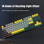 Ajazz K870T Pro 87 Keys Three Mode Wireless/Bluetooth/Wired Pluggable RGB Mechanical Keyboard, Pro Green Shaft (White), Pro Red Shaft (White), Pro Tea Shaft (White), Pro Green Shaft (Black), Pro Red Shaft (Black), Pro Tea Shaft (Black)