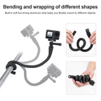 TELESIN Flexible Mount Bracket Octopus Tripod For Mini Action Camera and Mobile Phone,Spec:, Only Bracket, With Phone Clip Kit