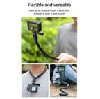 TELESIN Flexible Mount Bracket Octopus Tripod For Mini Action Camera and Mobile Phone,Spec:, Only Bracket, With Phone Clip Kit