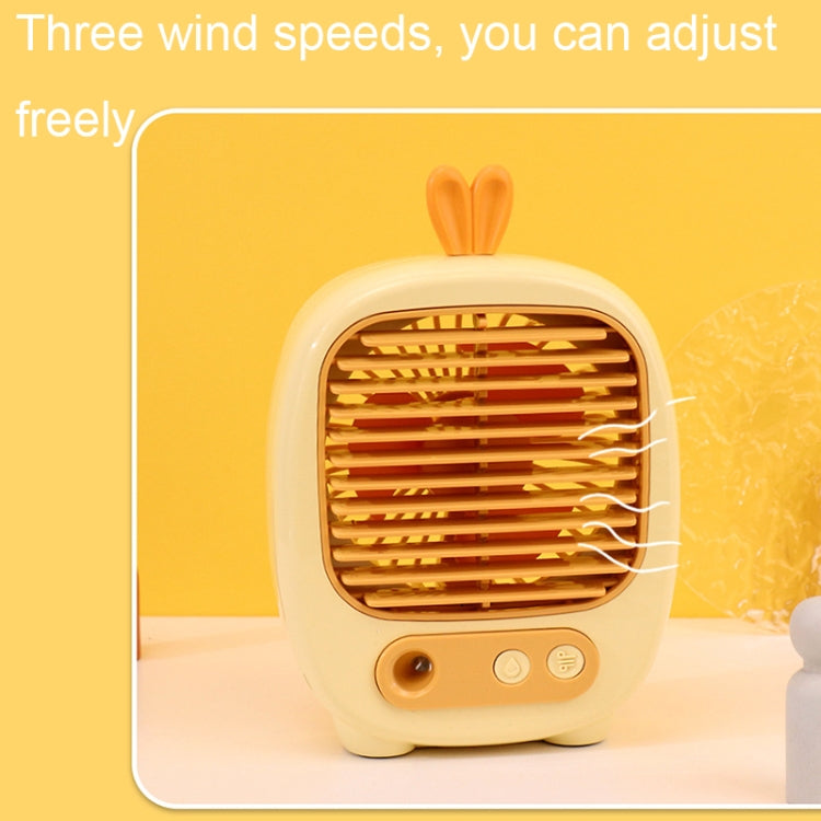 1315 Spray Humidification Hydrating Cartoon Fan USB Charging Desktop Fan