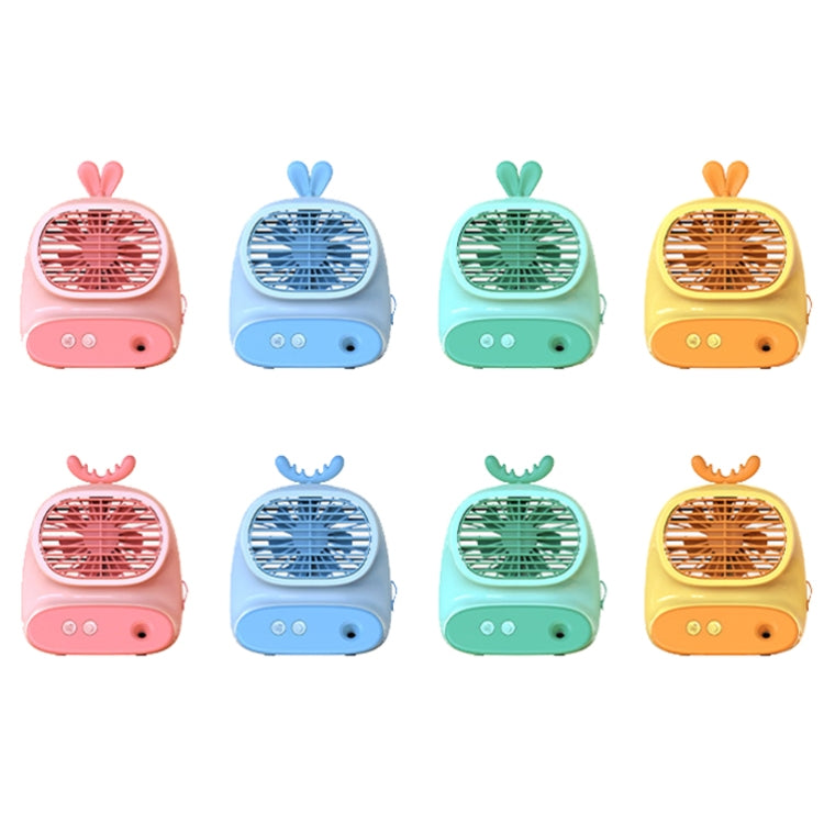 CS1319 Desktop Small Hydrating Spray Cartoon Fan Rechargeable Silent Humidifying Fan