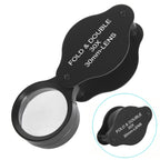 30x 30mm Optical Glass Lens Jewelry Appraisal Folding Magnifier, 30X