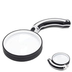 Rubber Handle Folding Rotating Hand Magnifying Glass, 75mm, 90mm, 100mm