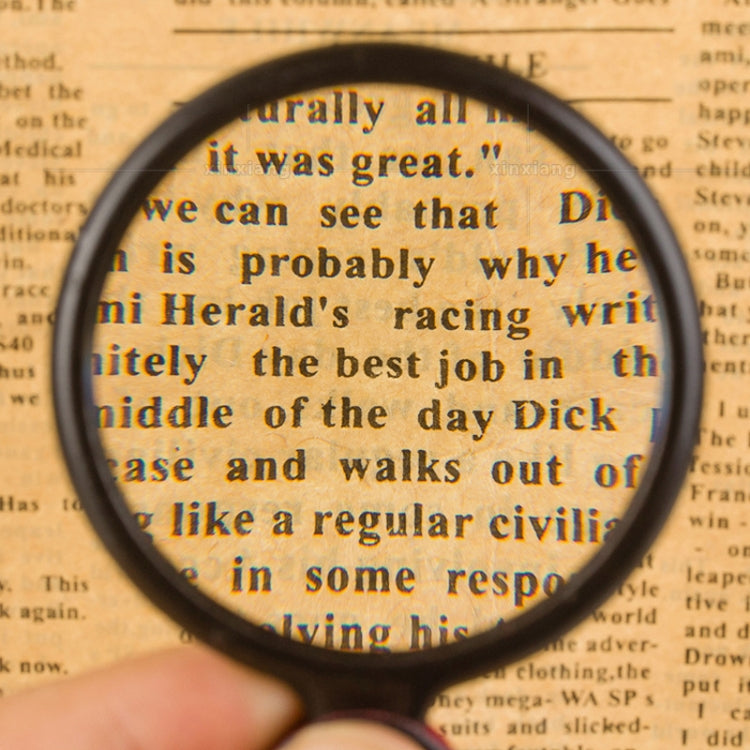 5pcs 6X 60mm Foldable Leather Case Reading Magnifier, Leather Folding 6X
