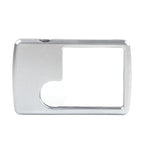 2pcs 3-6 Times Card Type Portable Magnifying Glass Rectangular LED Light, 3-6X With LED Lights