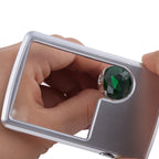 2pcs 3-6 Times Card Type Portable Magnifying Glass Rectangular LED Light, 3-6X With LED Lights