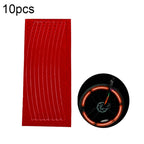 10pcs Reflective Stickers For Bicycle Rims Riding Equipment Accessories
