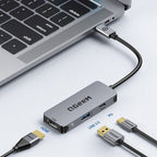QGeeM UH03-1 USB3.0 Multifunctional Docking Station Type-C PD100W HUB, UH03-1 (3 in 1)