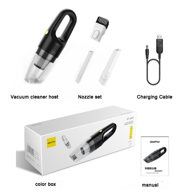 SUITU ST-6612C 5000pa 120W Wireless Car Vacuum Cleaner Handheld High Power Dust Suction Machine, Wireless