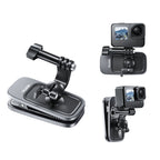 TELESIN 360 Degree Rotation Magnetic Backpack Clip Clamp Mount For Action Camera, TELESIN