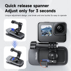 TELESIN 360 Degree Rotation Magnetic Backpack Clip Clamp Mount For Action Camera, TELESIN