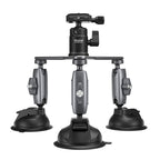 TELESIN Suction Cup Action Camera Tripod Mount for Car Holder Stand Bracket, TELESIN Triangle