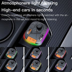 Yesido Y45 Car PD Charger Cigarette Lighter QC Car Charging USB Bluetooth Digital Display FM, Y45