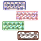 Ajazz 308I 84 Keys Tablet Computer Notebook Home Office Punk Bluetooth Keyboard, Mixed Color Purple, Mixed Color Pink, Milk Tea Color, Mixed Color Green