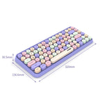 Ajazz 308I 84 Keys Tablet Computer Notebook Home Office Punk Bluetooth Keyboard, Mixed Color Purple, Mixed Color Pink, Milk Tea Color, Mixed Color Green