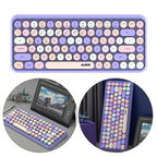 Ajazz 308I 84 Keys Tablet Computer Notebook Home Office Punk Bluetooth Keyboard, Mixed Color Purple, Mixed Color Pink, Milk Tea Color, Mixed Color Green
