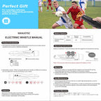 WANJOTEC EW001 Large Volume Outdoor Training Referee Coach Electronic Whistle, Black, Red, Blue, Black Red, Black Red Blue