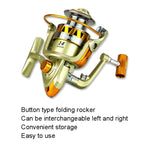Spinning Fishing Reel 5.2:1 Gear Ratio Metal Spool Saltwater Fishing Tools, YUMOSHI JF2000, YUMOSHI JF3000, YUMOSHI JF4000, YUMOSHI JF5000, YUMOSHI JF6000, YUMOSHI JF7000