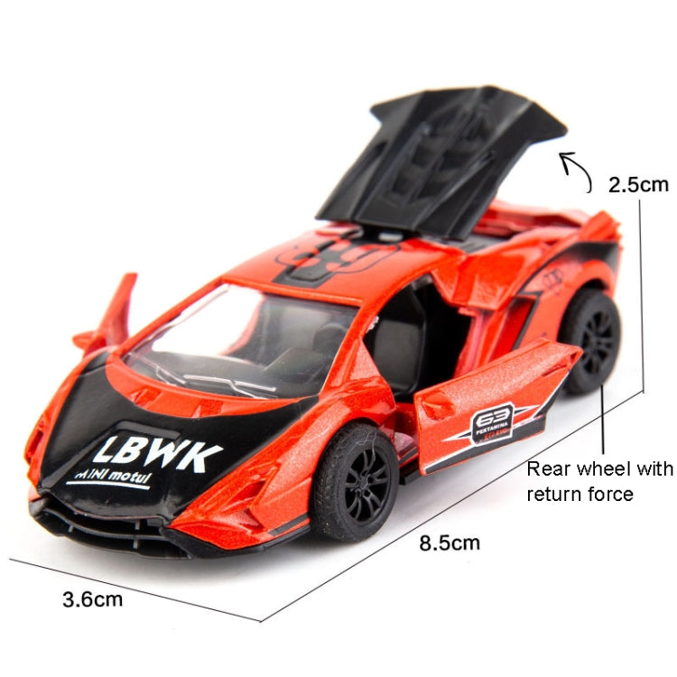 4pcs/set 1:60 Alloy Car Toy 3 Open Doors Back Force Sports Car Model, 320-1, 320-3