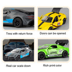 4pcs/set 1:60 Alloy Car Toy 3 Open Doors Back Force Sports Car Model, 320-1, 320-3
