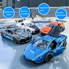 4pcs/set 1:60 Alloy Car Toy 3 Open Doors Back Force Sports Car Model, 320-1, 320-3
