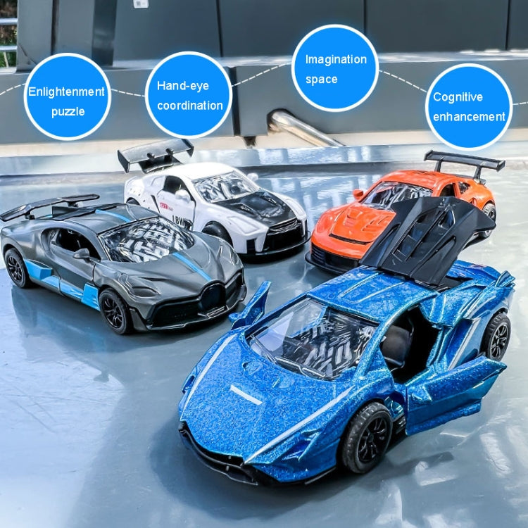 4pcs/set 1:60 Alloy Car Toy 3 Open Doors Back Force Sports Car Model, 320-1, 320-3