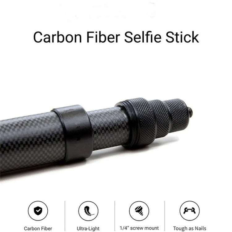 Carbon Fiber Extended Monopod Invisible Selfie Stick for DJI, Insta360, GoPro and Other Action Cameras, 1.5m, 3m, 5m