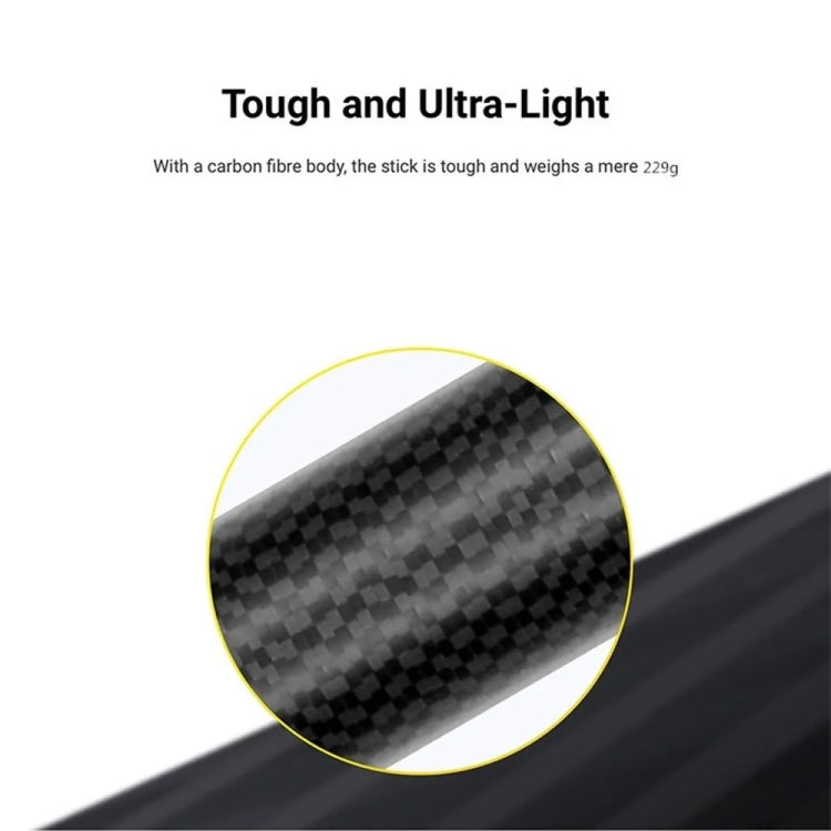 Carbon Fiber Extended Monopod Invisible Selfie Stick for DJI, Insta360, GoPro and Other Action Cameras, 1.5m, 3m, 5m