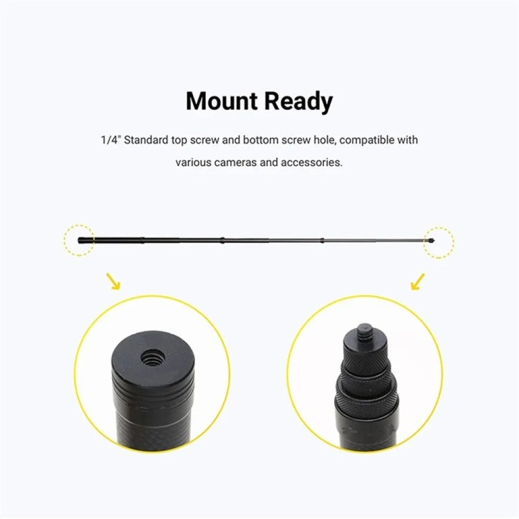 Carbon Fiber Extended Monopod Invisible Selfie Stick for DJI, Insta360, GoPro and Other Action Cameras, 1.5m, 3m, 5m