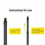 Carbon Fiber Extended Monopod Invisible Selfie Stick for DJI, Insta360, GoPro and Other Action Cameras, 1.5m, 3m, 5m