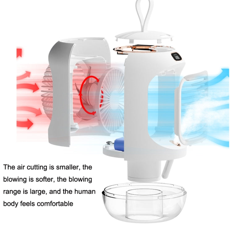 RD22 Rotating Humidification Fan Warm Light Atmosphere Light Automatic Shaking Head with Digital Display Air Cooler