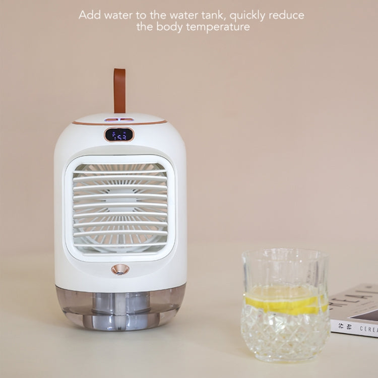 RD22 Rotating Humidification Fan Warm Light Atmosphere Light Automatic Shaking Head with Digital Display Air Cooler