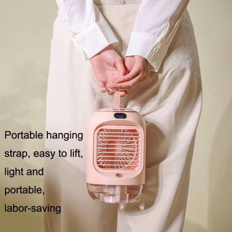 RD22 Rotating Humidification Fan Warm Light Atmosphere Light Automatic Shaking Head with Digital Display Air Cooler