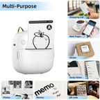 C23 Seven Colors Atmosphere Breathing Light Wireless Thermal Printer, C23 White+5 Rolls Thermal Paper, C23 White+3 Rolls Color Paper, C23 Blue Standard, C23 Blue+5 Rolls Thermal Paper, C23 Blue+3 Rolls Color Paper