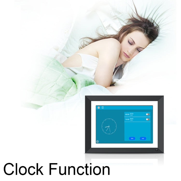 JT101F-C01 10.1-Inch Smart Touch Electronic Photo Frame With Human Sensor Function, US Plug, 10.1-Inch