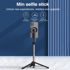 Magnetic Selfie Stick Tripod Handheld Stabilizer Rod With Remote Controller, WS-22005 White, WS-22005 Black