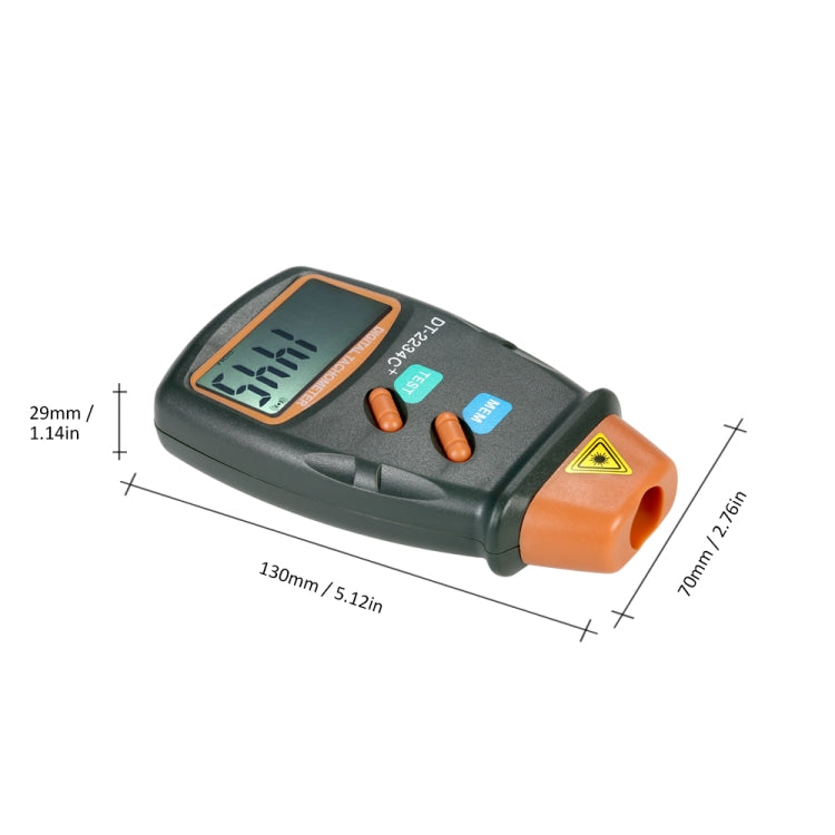 DT2234C+ Handheld Portable Motor Gear Tachometer Laser Tachometer, DT2234C+
