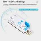 Bluetooth APP Connect Medical Warehouse Cold Chain Transport USB Data Recorder, Temperature Humidity