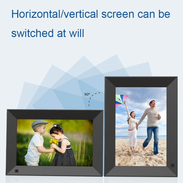 8-Inch Smart Touch Alarm Clock Calendar Electronic Photo Frame With Human Sensor Function, US Plug, 8-Inch