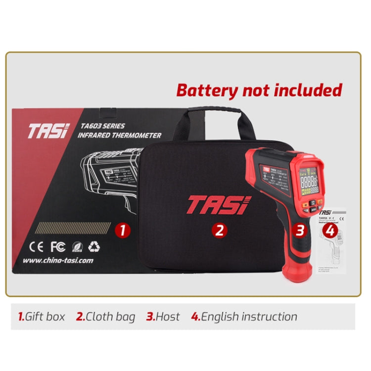Color Screen Infrared Thermometer Industrial Electronic Thermometer, TASI TA603A -32-1080 degrees Celsius, TASI TA603B -32-1380 degrees Celsius, TASI TA603C -32-1680 degrees Celsius, TASI TA603D -32-1880 degrees Celsius                                 ...