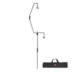 1.73m  Camping Light Pole Wrought Iron Storage Rack Folding Light Hanging Rack with Storage Bag, 173cm