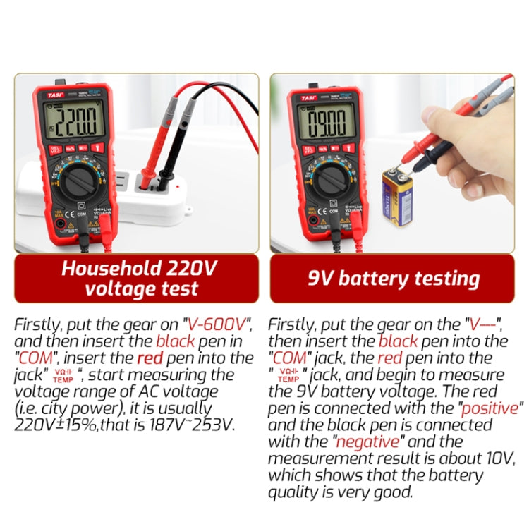 TASI TA801A Digital Multimeter Fully Automatic Multifunctional Digital Current Meter, TA801A
