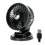 F612 5W Car Rotatable Turntable Silent Fan