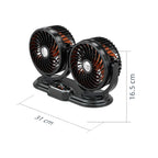 F621 Car Rotatable Turntable Silent Car Double Head Fan, USB, 12V Cigarette Lighter, 24V Cigarette Lighter, High Allocation USB, High Allocation 12V Cigarette Lighter, High Allocation 24V Cigarette Lighter