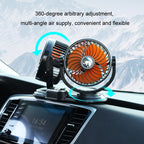 F621 Car Rotatable Turntable Silent Car Double Head Fan, USB, 12V Cigarette Lighter, 24V Cigarette Lighter, High Allocation USB, High Allocation 12V Cigarette Lighter, High Allocation 24V Cigarette Lighter