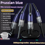 4 In 1 12000pa Wireless  Mini Handheld Car Vacuum Cleaner Mite Remover, 4 In 1 (Red), 4 In 1 (Navy Blue)